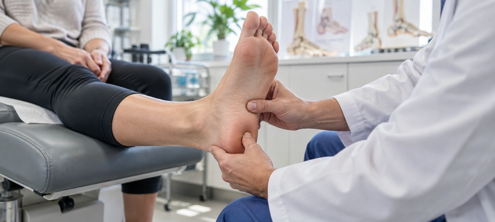 Podiatrist Examining Patients Heel