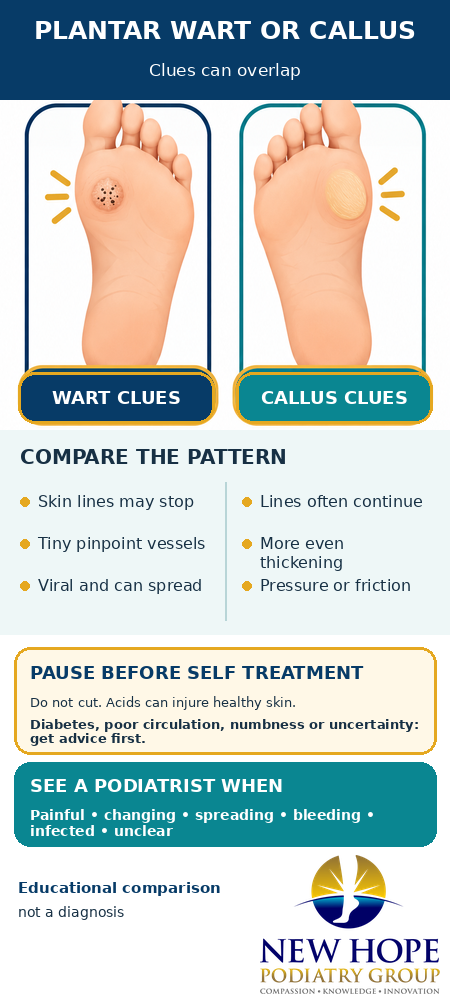Plantar Warts versus Calluses