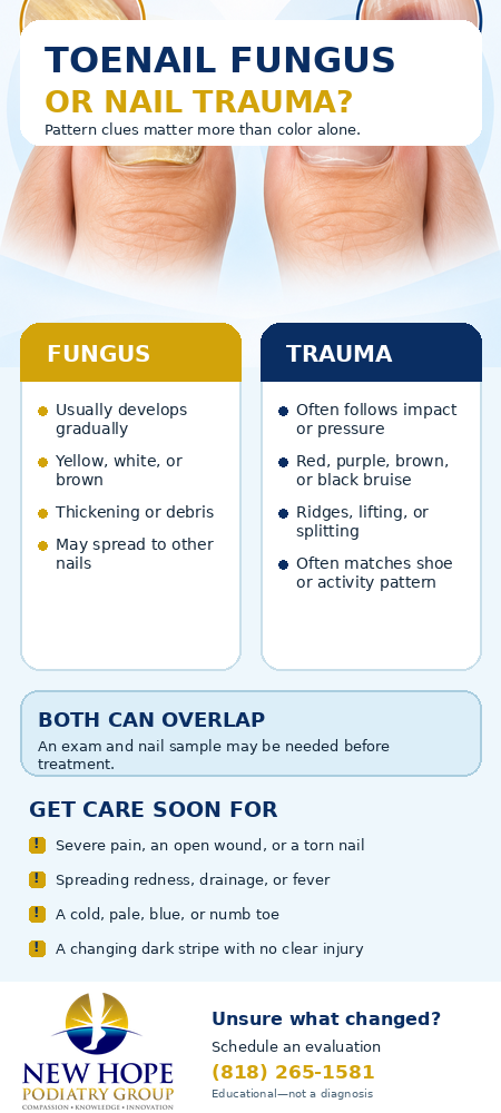 Toenail Fungus vs Nail Trauma