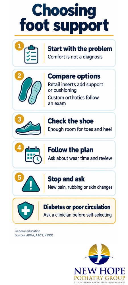 choosing foot support